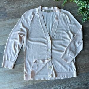 Loft Button Up Light Pink Cardigan